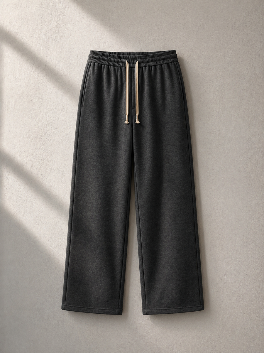 Wide Leg Black SweatPants